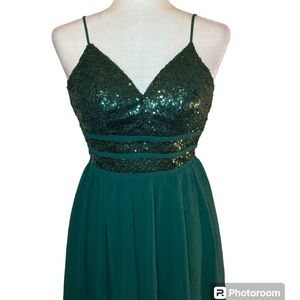 Hi lo sequin dress